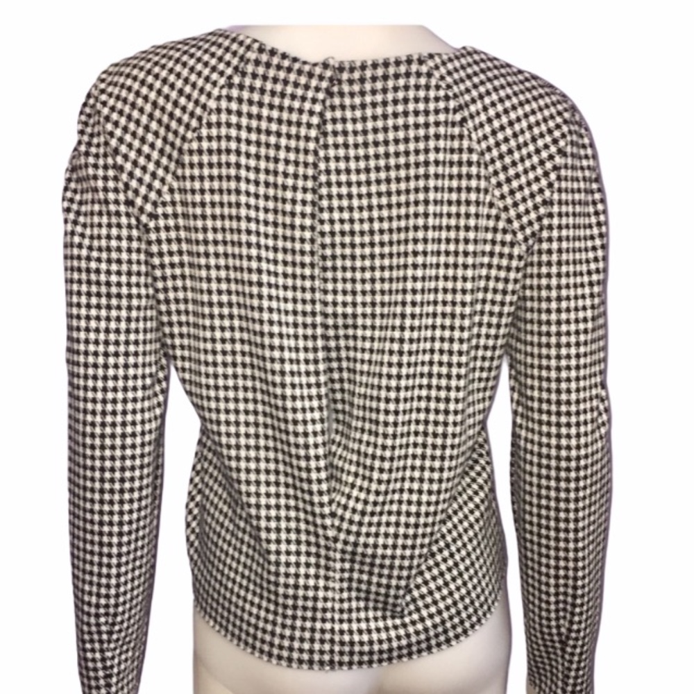 Tildon Houndstooth Split Back Top Size Women's Xs - image 2